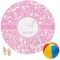 Floral Vine Round Beach Towel (Personalized)