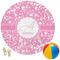 Floral Vine Round Beach Towel (Personalized)