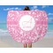 Floral Vine Round Beach Towel - In Use