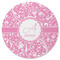 Floral Vine Round Rubber Backed Coaster (Personalized)
