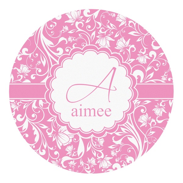 Custom Floral Vine Round Decal - Small (Personalized)