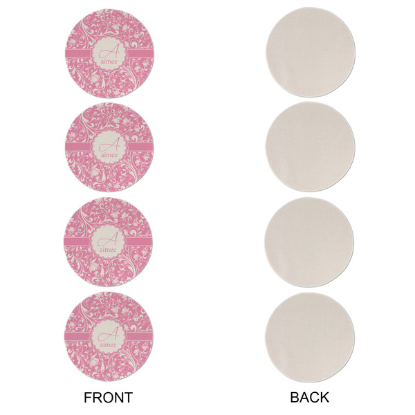 Floral Vine Round Linen Placemats - APPROVAL Set of 4 (single sided)