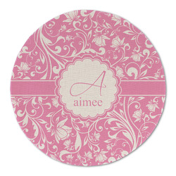 Floral Vine Round Linen Placemat - Single Sided (Personalized)
