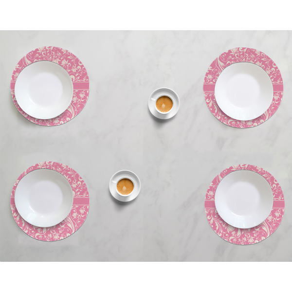Floral Vine Round Linen Placemats - LIFESTYLE (set of 4)