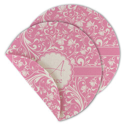 Floral Vine Round Linen Placemat - Double Sided - Set of 4 (Personalized)