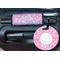 Floral Vine Round Luggage Tag & Handle Wrap - In Context