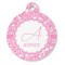 Floral Vine Round Pet ID Tag - Large - Front