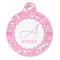 Floral Vine Round Pet ID Tag (Personalized)