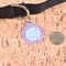 Floral Vine Round Pet ID Tag - Large - In Context