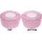 Floral Vine Round Pouf Ottoman (Top and Bottom)