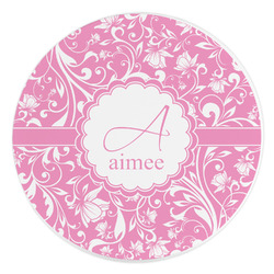 Floral Vine Round Stone Trivet (Personalized)