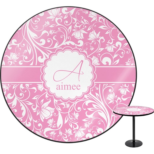 Custom Floral Vine Round Table - 30" (Personalized)
