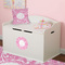 Floral Vine Round Wall Decal on Toy Chest