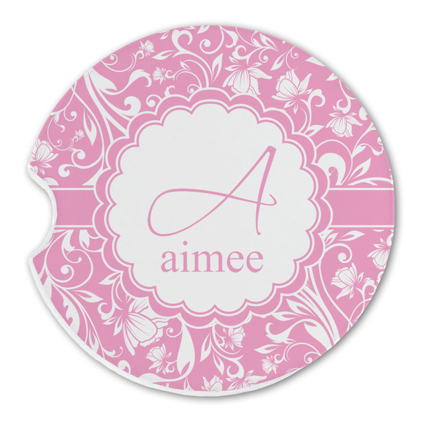 Floral Vine Sandstone Car Coaster - Single