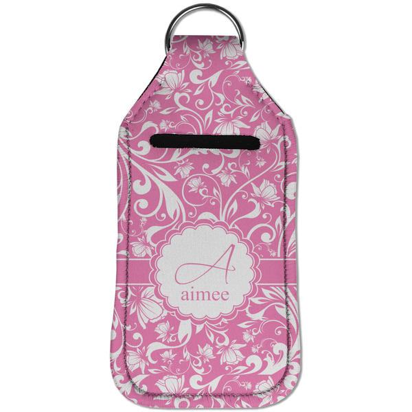 Floral Vine Sanitizer Holder Keychain - Large (Front)