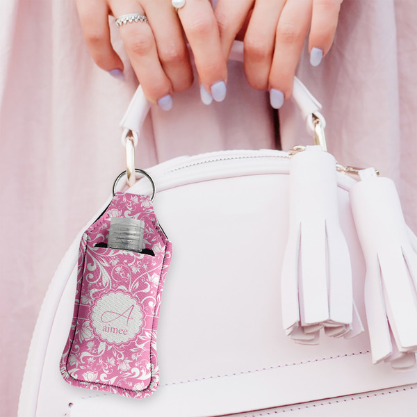 Floral Vine Sanitizer Holder Keychain - Large (LIFESTYLE)