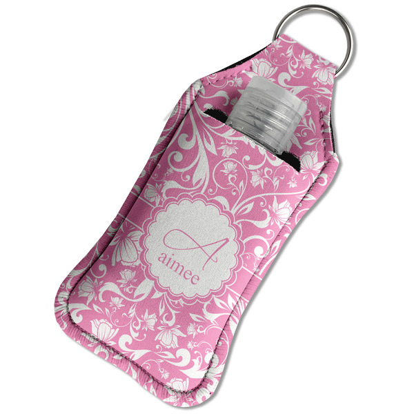 Floral Vine Sanitizer Holder Keychain - Large in Case