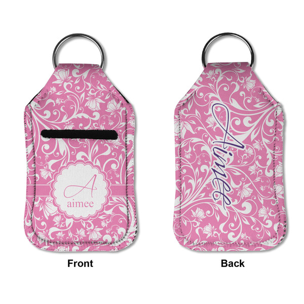 Floral Vine Sanitizer Holder Keychain - Small APPROVAL (Flat)