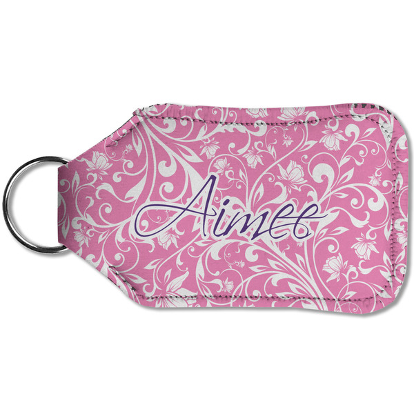 Floral Vine Sanitizer Holder Keychain - Small (Back)