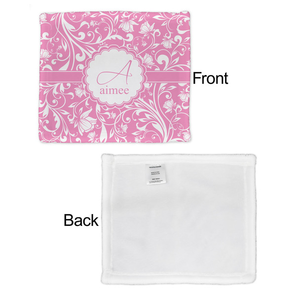 Floral Vine Security Blanket - Front & White Back View