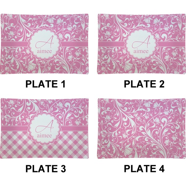 Floral Vine Set of Rectangular Appetizer / Dessert Plates (Approval)