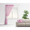 Floral Vine Sheer Curtain With Window and Rod - in Room Matching Pillow