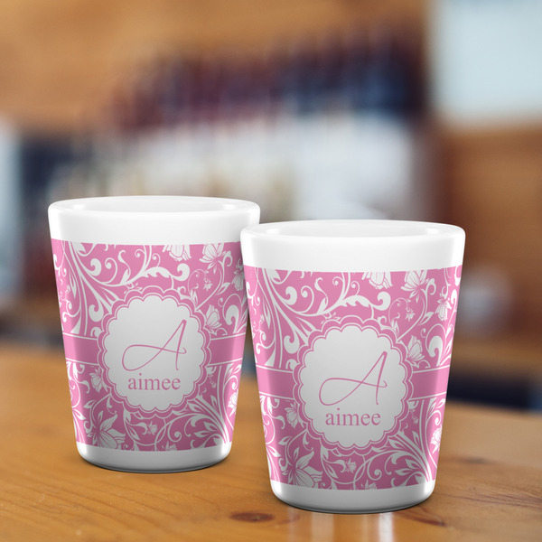 Floral Vine Shot Glass - White - LIFESTYLE