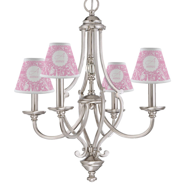 Floral Vine Small Chandelier Shade - LIFESTYLE (on chandelier)