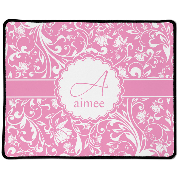 Custom Floral Vine Large Gaming Mouse Pad - 12.5" x 10" (Personalized)