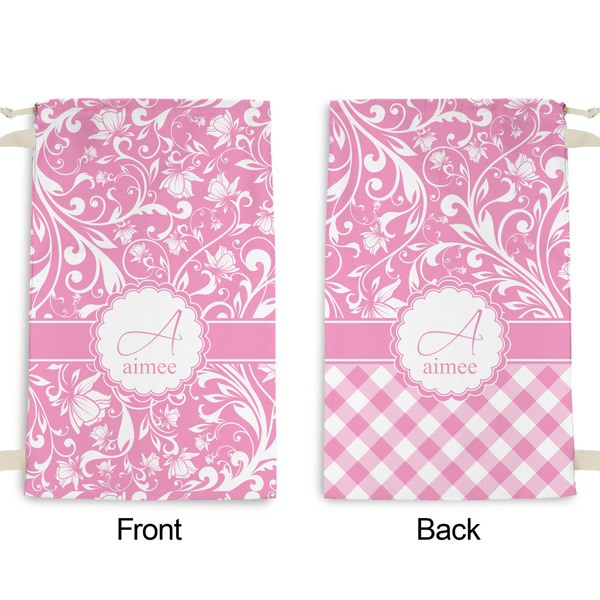 Floral Vine Small Laundry Bag - Front & Back View