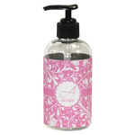 Floral Vine Plastic Soap / Lotion Dispenser (8 oz - Small - Black) (Personalized)