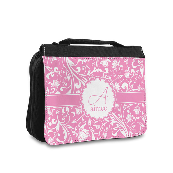 Custom Floral Vine Toiletry Bag - Small (Personalized)