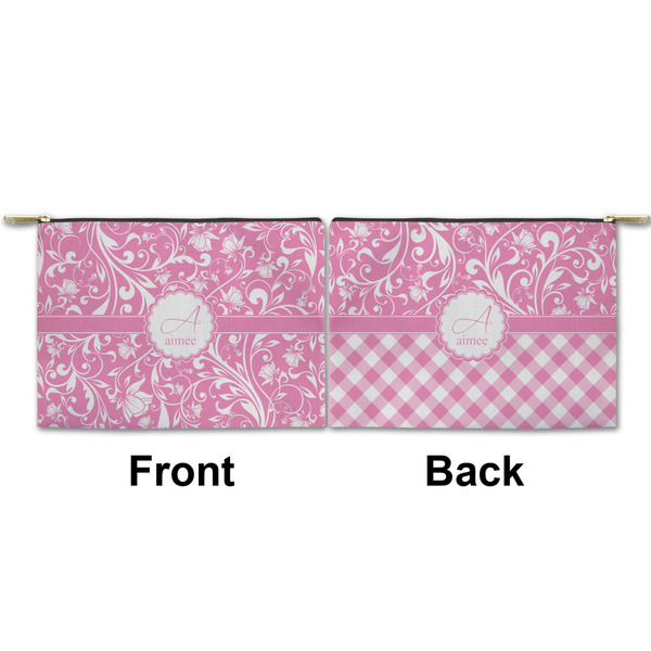 Floral Vine Small Zipper Pouch Approval (Front and Back)