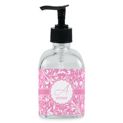 Floral Vine Glass Soap & Lotion Bottle - Single Bottle (Personalized)