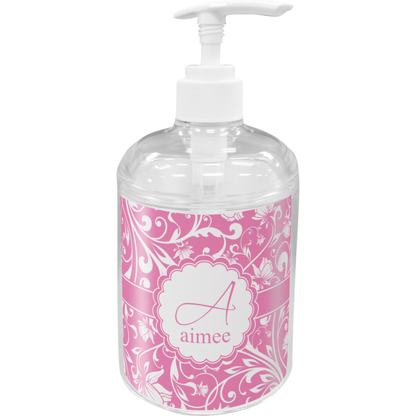 Custom Floral Vine Acrylic Soap & Lotion Bottle (Personalized)