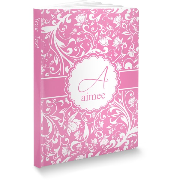 Custom Floral Vine Softbound Notebook - 7.25" x 10" (Personalized)