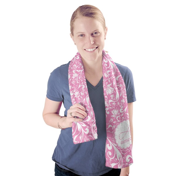 Floral Vine Sport Towel - Exercise use - Model