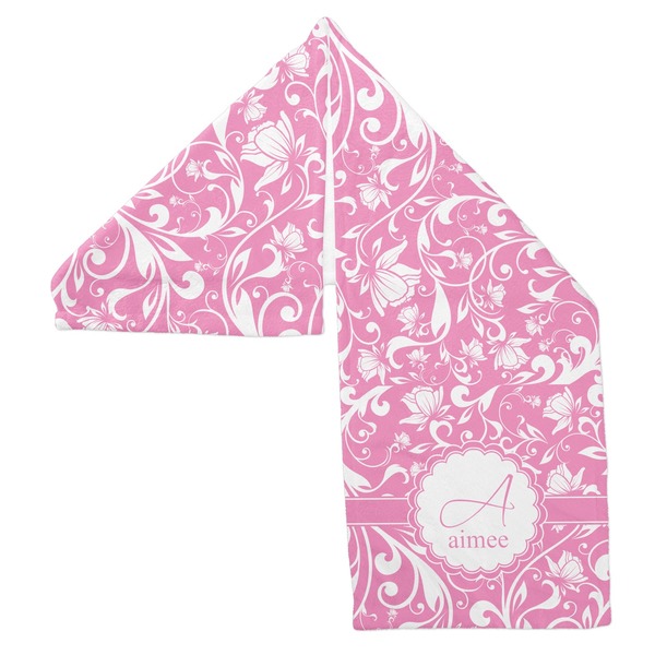 Floral Vine Sports Towel Folded - Both Sides Showing