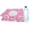 Floral Vine Sports Towel Folded with Water Bottle