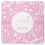 Floral Vine Square Rubber Backed Coaster (Personalized)