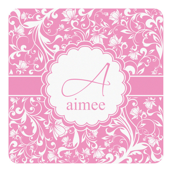 Custom Floral Vine Square Decal - Small (Personalized)