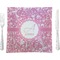 Floral Vine 9.5" Glass Square Lunch / Dinner Plate- Single or Set of 4 (Personalized)