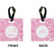 Floral Vine Square Luggage Tag (Front + Back)