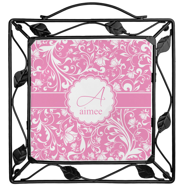 Custom Floral Vine Square Trivet (Personalized)