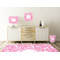 Floral Vine Square Wall Decal Wooden Desk