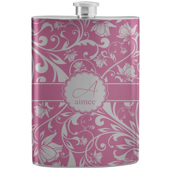 Custom Floral Vine Stainless Steel Flask (Personalized)