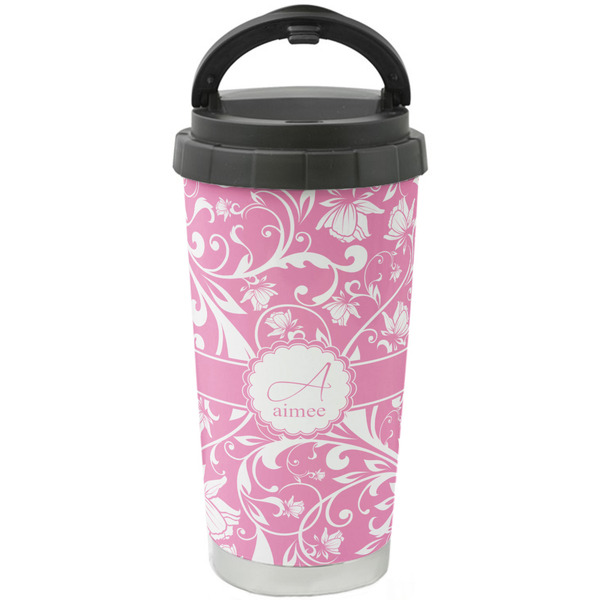 Custom Floral Vine Stainless Steel Coffee Tumbler (Personalized)