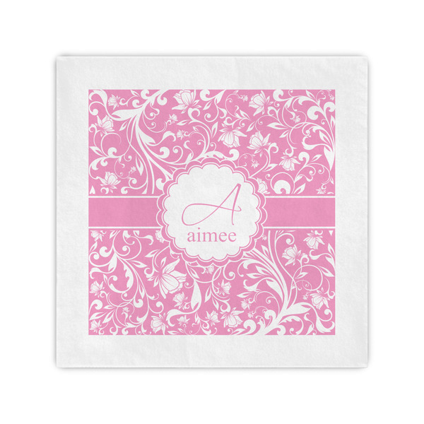 Custom Floral Vine Cocktail Napkins (Personalized)