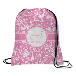 Floral Vine Drawstring Backpack - Medium (Personalized)