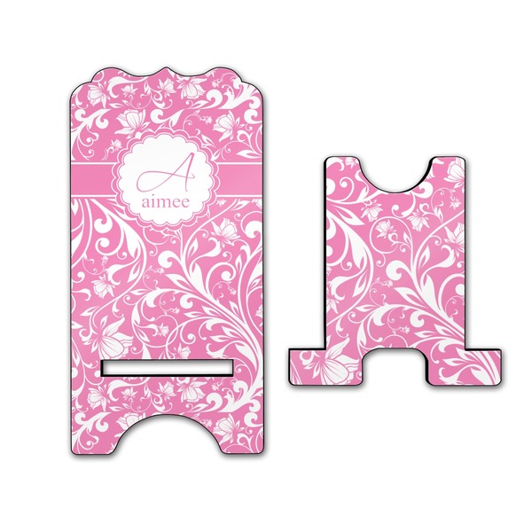Floral Vine Stylized Phone Stand - Front & Back - Large